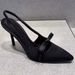 Elegant Bow High-heeled Shoes Women, Stiletto Fashion 2026 Summer New Satin Pointed-toe Sandals For Women_vogvips.com