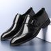 Euro Step Business Casual British Brogue Carved Formal Leather Men's Large Size Wedding Shoes Soft Sole_vogvips.com