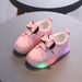 2026 Spring And Autumn Children's Light-Up Sneakers For Girls, Bowknot Polka Dot Casual Baby Glowing Shoes, Trendy_vogvips.com