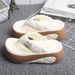 High Heel Flip Flops For Women Summer Outdoor Fashion Letter Color Block Wedge Thick Sole Non-Slip Beach Sandals_vogvips.com