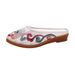 Slippers, Mesh Embroidered Fabric Shoes, Summer Cow Tendon Soles, Casual Women's Outerwear Sandals_vogvips.com