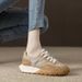 Women's Shoes 2026 Spring Hot Sale Thick-Soled Dad Sneakers Color-Block Platform Waffle Casual Versatile Soft Sole_vogvips.com