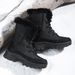 High Top Anti Slip And Fleece Women's Boots, High Boots, Women's Snow Boots, Fashionable And Warm Boots_vogvips.com