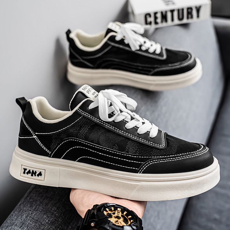 Men's Shoes Breathable Canvas Shoes Men's Platform White Shoes Sports Shoes Casual Board Shoes Men_vogvips.com