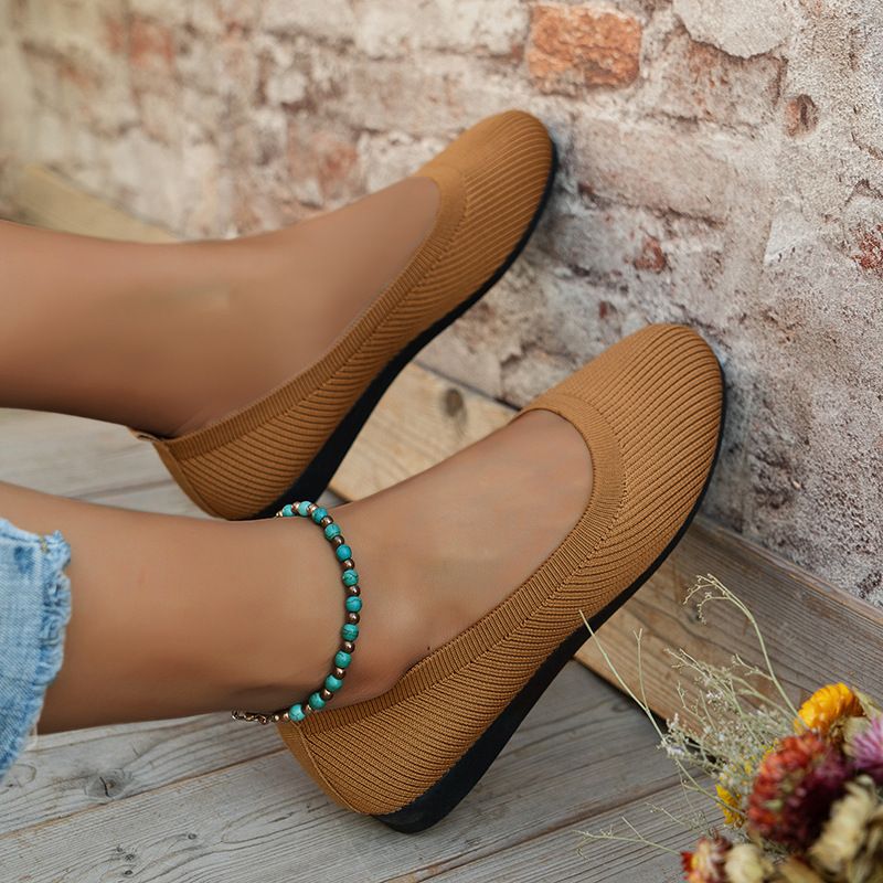 2025 Spring New Large Round Toe Flat Sole Single Women's Bean Sports And Casual Shoes_vogvips.com