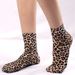 Leopard Large Flower Print Socks Summer Single Shoes Short Stockings High Elastic Comfortable Breathable Ultra-thin_vogvips.com