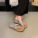 Wedge Heel Flip-flops - Women's Summer Casual Thick-soled Sandals For Vacation & Everyday Wear_vogvips.com