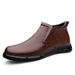 European Warm Series Top Layer Cowhide Winter Cotton Genuine Leather Wool Lined Warm Middle-aged Dad Men's Casual Shoes_vogvips.com