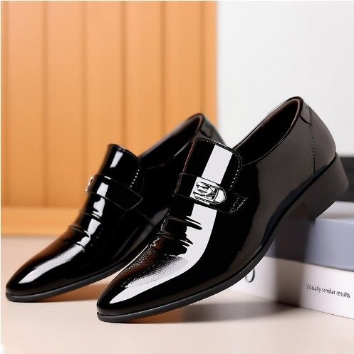 Men's Breathable Oxford Dress Shoes Sharp Toe Comfortable Wedding Formal Footwear_vogvips.com