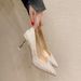 Champagne Gold And Silver High Heels For Women Spring Elegant Lady Thin Heel Design Sense Niche Wedding Shoes_vogvips.com
