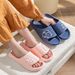 Summers Women Men Thick Sole Cartoon Beach Slides Bathroom Anti Slip Soft Home Sandals Ultra Light Shoes Couples_vogvips.com