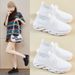 Flying Woven Shoes Breathable Student Sports Shoes Fitness Running Casual Heightening Shoes_vogvips.com