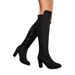 Autumn Winter New Sock For Women, Over-the-Knee Suede Elastic Chunky High Heel Round Toe Slimming Long Boots_vogvips.com