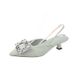 Baotou Sandals For Women 2024 New Summer Rhinestone Square Buckle Fairy Open Back French Style Thin High Heel Pointed_vogvips.com