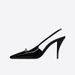 Baotou Sandals Women's 2025 Summer New Style Horseneck Buckle Strap Black High Heels_vogvips.com
