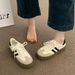 Hong Kong-style Retro German Training Shoes For Women, 2024 Spring And Autumn New Thick-soled Versatile White Casual_vogvips.com