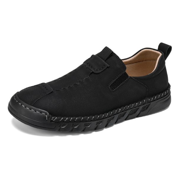 Cross-border Bestseller 2024 Autumn Slip-on Men's Retro Handmade Outdoor Soft-soled Driving Casual Leather Shoes Large_vogvips.com