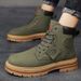 European Warm Series Autumn Winter Couple Yellow Men Women Fleece Lined Thickened Warm Cotton Shoes High Top Work Big Head Live Martin Ankle_vogvips.com