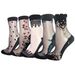 5 Pairs Women's Lace Summer Fashion Sexy Transparent Thin Women Non-slip Ultra-thin Socks Female Ankle Sock_vogvips.com