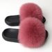 Fox For Women Luxury Designer Sandals On Summer Furry Slippers Flip Flops Shoes Outdoor Raccoon Fur Slides_vogvips.com