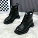 Real Soft Leather Wool Snow Boots Women's One Piece Short Boots Martin Boots Winter Warm Thick Bottom Non Slip Cotton Shoes_vogvips.com