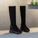 2025 New Autumn Winter Thick Sole Sheepskin Over-the-Knee Women With Hidden Heel, Versatile Elastic Boots For Petite_vogvips.com