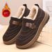 for Women Winter Style Outdoor Casual Women's Furry Cotton Shoes Slip-On Thick-Soled Warm Snow Boots_vogvips.com