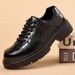 Fashion Trend Leather Men Business Casual Thick Sole Height Increasing Men's Crocodile Pattern Derby Shoes Spring New_vogvips.com
