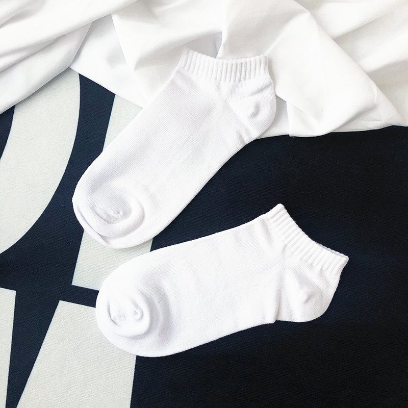 Unisex Cotton Casual Socks - Breathable Summer Crew Socks For Men And Women, Soft & Comfortable With Anti-Friction Design, Solid Colors_vogvips.com