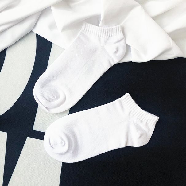 Unisex Cotton Casual Socks - Breathable Summer Crew Socks For Men And Women, Soft & Comfortable With Anti-Friction Design, Solid Colors_vogvips.com
