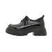 British Style Thick-Soled Women's Leather 2025 New Spring Versatile Black JK Loafers Platform Shoes Ins Trend_vogvips.com