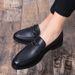 Cross-border British-style Slip-on Korean-style Trendy Men's Casual Shoes, Hairstylist Pointed Leather Slip-ons_vogvips.com