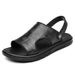 Summer New Beach Genuine Sandals Top Layer Cowhide Casual Room Leather Slippers Fashion European Men's Shoes_vogvips.com