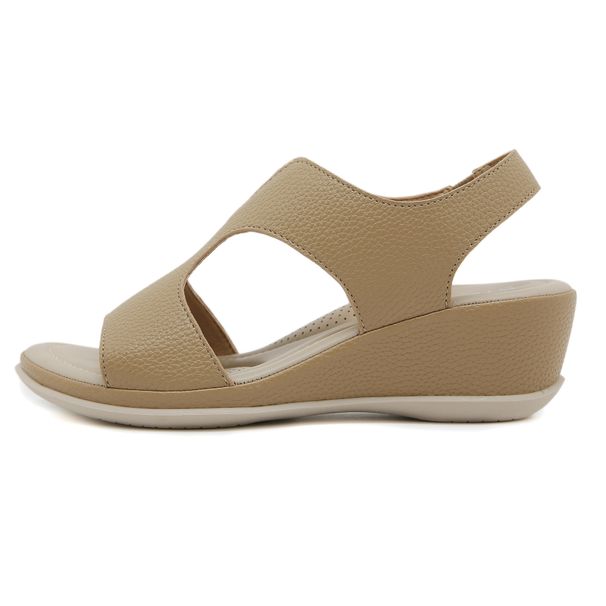 Q316-72025 Summer New Outdoor Casual Elastic Simple Wedge Beach Sandals For Women_vogvips.com