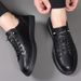 Men's fashion casual shoes young leather men's sports shoes head layer cowhide flat shoes with leather shoes_vogvips.com