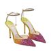 Senior Sense Gradient Full Glass Slipper Fairy High Heels Diamond Sandal Wedding Shoes_vogvips.com
