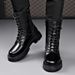 European Warm Series High Tube Martin Lightweight Thick Sole Side Zipper Creative Trendy Casual Versatile Leather Hidden Heel Men's Boots_vogvips.com