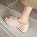 Women's New Summer Style Straw-woven Wedge Sandals, Versatile For Outdoor Wear, Thick-soled High-heeled Open-toe_vogvips.com
