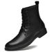 Fleece Martin Boots Men's Black Leather Boots Casual Warm High Top Boots_vogvips.com