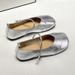 Frnch Silvr Singl Sho 2025 Nw Summr Shallow Mouth Platd Soft Sol Flat Hl Scoop Shos, Ban Shos Womn's_vogvips.com