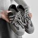 Vintage Red Racing Sneakers For Women - Retro Low-Top Casual Shoes With Cross Strap & Rubber Sole - Breathable Mesh Lining_vogvips.com