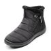2024 New Women's Mid-Calf Thick Plush Waterproof Non-Slip Indoor And Outdoor Side Zipper Cotton Boots Size 46_vogvips.com