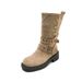 2025 New Autumn Winter Martin Versatile British Style Mid-Calf Thick Sole Height Increasing Fashionable Riding Boots For_vogvips.com