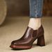 Retro Thick-soled Platform High-heeled Women, Chunky Heel, 2025 Spring New Model, Comfortable For The Feet, Deep-cut_vogvips.com