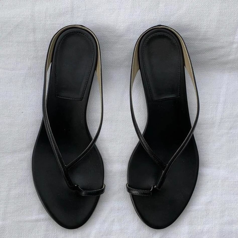 Low Heeled Flip Flops A Niche Design Summer 2025, Versatile With Exposed Toes And Clipped Feet, Suitable For Women's_vogvips.com