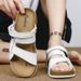 Fashion Leather Summer Comfortable Adult Men's Casual Slippers Beach Shoes For Men Non-slip Open-toe Black Sandals_vogvips.com
