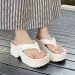 2024 Eva Thick Platform Women's High Heeled Slippers Street Slides Outdoor Flip Flops Light EVA Comfortable Heightening Shoes_vogvips.com