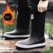 Cotton Men's High Tube Outer Waterproof Rain Shoes, Sizes 39-44_vogvips.com