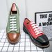 Euro Step Brogue Business Leather Shoes For Men Korean Style Trendy Breathable Hair Stylist Lace-up Casual Loafers Men's Youth_vogvips.com