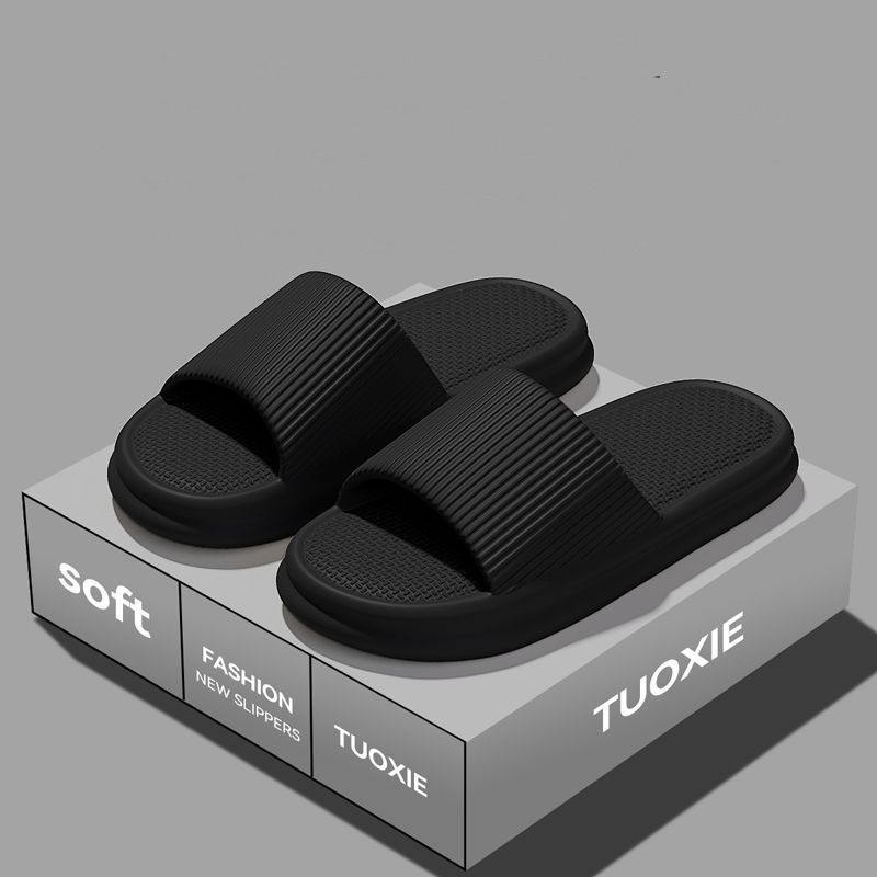 Women Summer Concise EVA Slippers Men Soft Home Slides Couples Bathroom Non-slip Sandals Adults Comfortable Outdoor_vogvips.com